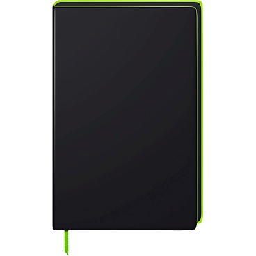 Блокнот Brunnen Premium Neon, точка, 90 гр/м2, 12.5 x 19.5 см, 96 листов, зеленая окантовка, черный Черный - 6